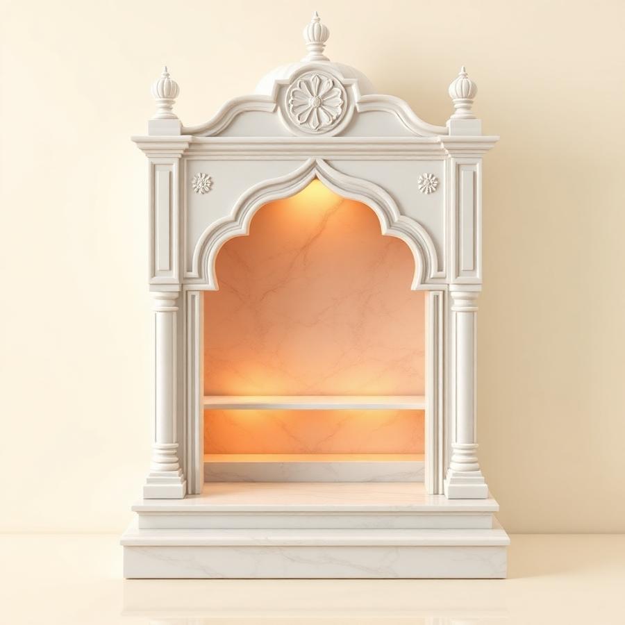 Marble Finish Home Mandir Temple