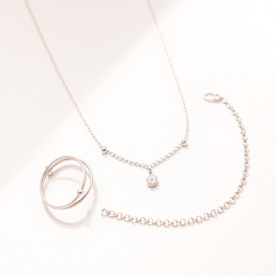 Silver Plated Shringar Jewellery Set